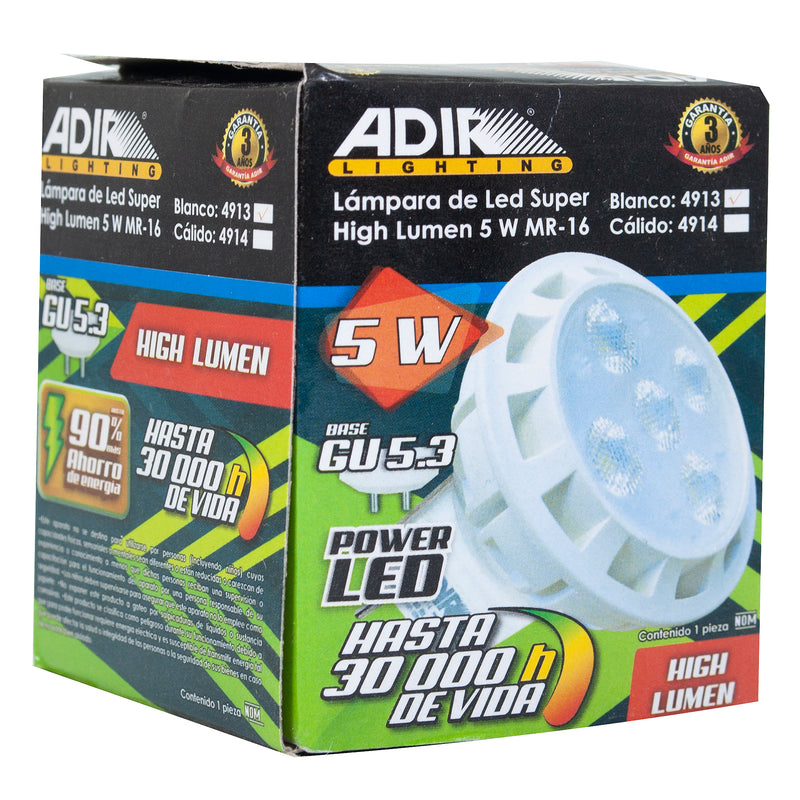 Foco Adir high lumen led mr16 5 watts blanco