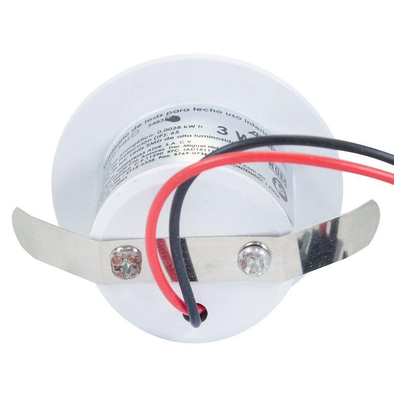 Miniempotrado Adir led circular blanco 3 watts cálido