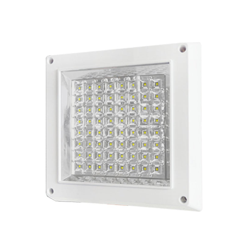 Plafón Adir led 12w cuadrado transparente