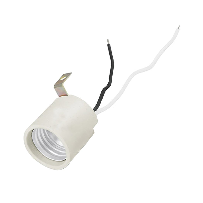 Soquet Adir porcelana escuadra c/cables