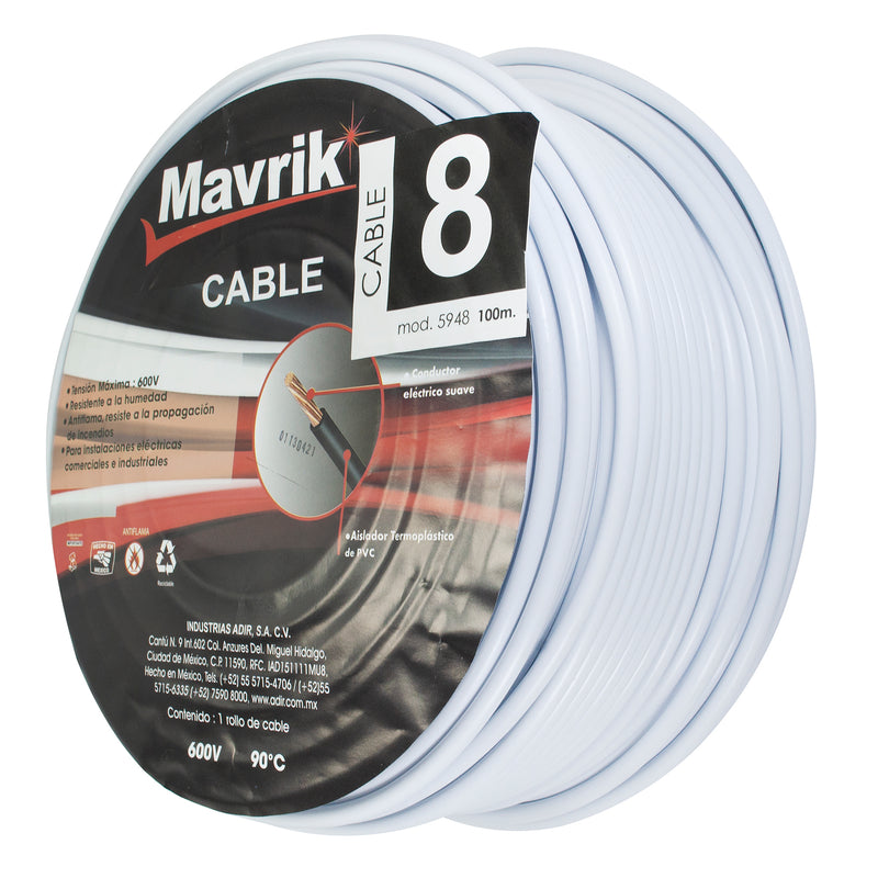 Cable mavrik thw cal.08 blanco