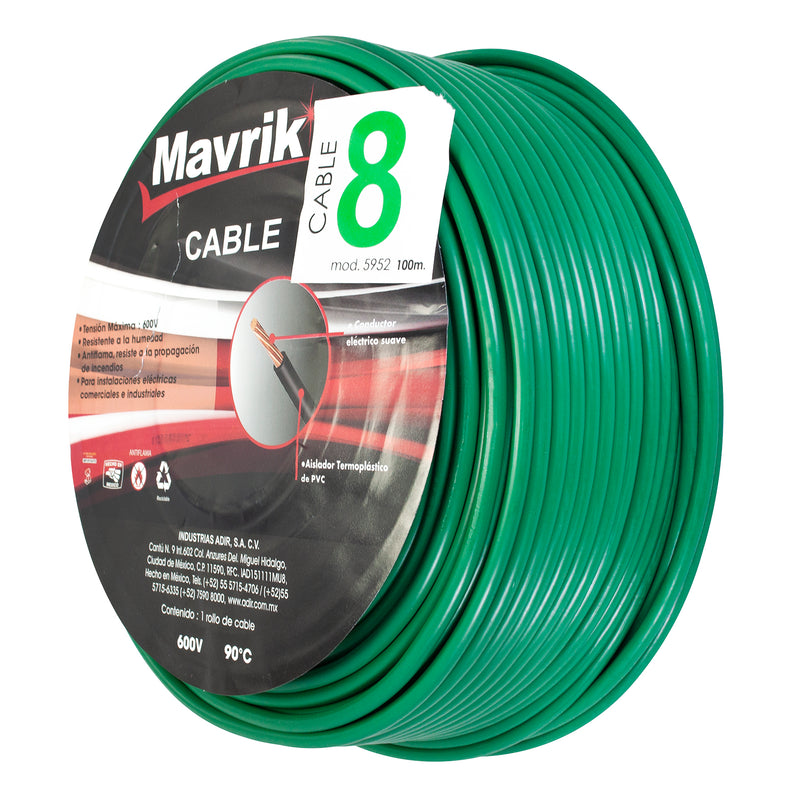 Cable mavrik cal 8 verde 100mts