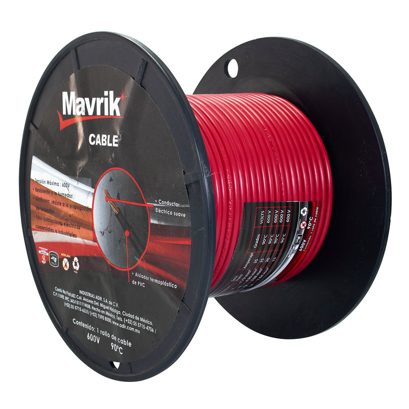 Cable mavrik cal. 14 rojo 50 mts