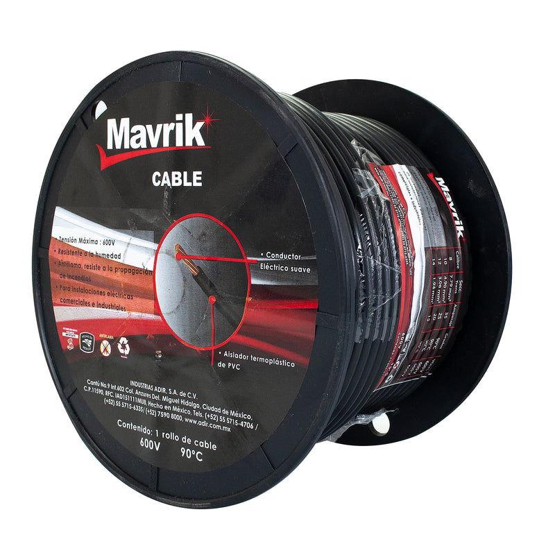 Cable mavrik cal. 10 negro 50 mts