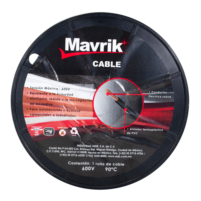 Cable mavrik cal. 12 blanco 50 mts