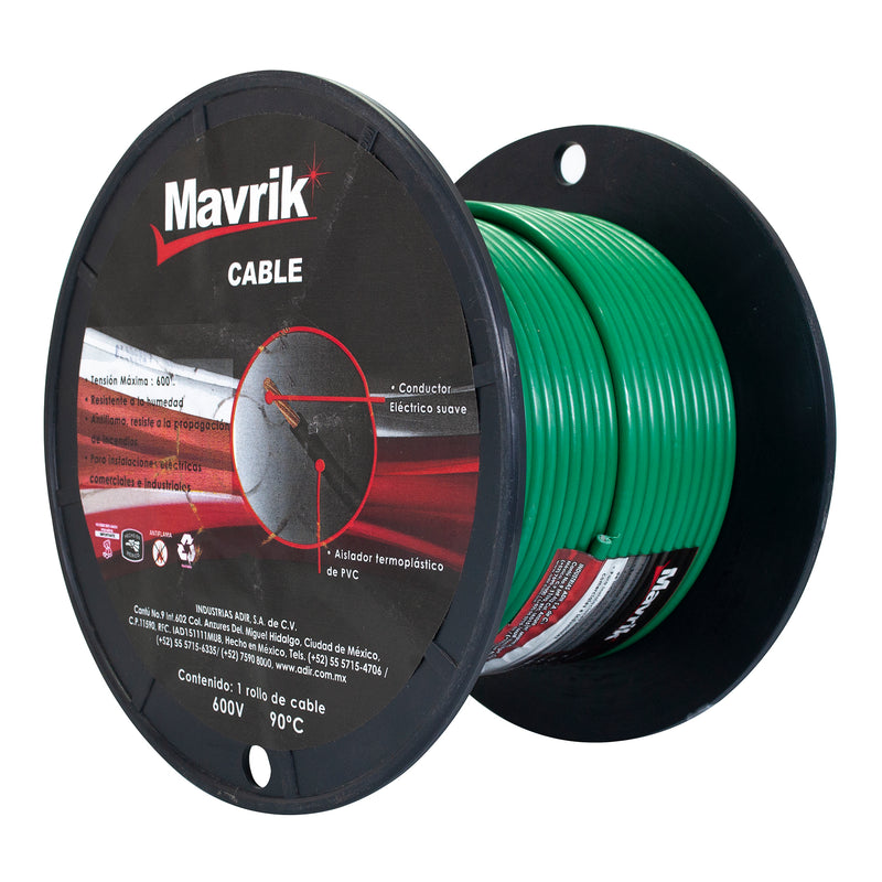 Cable mavrik cal 12 verde 50 mts