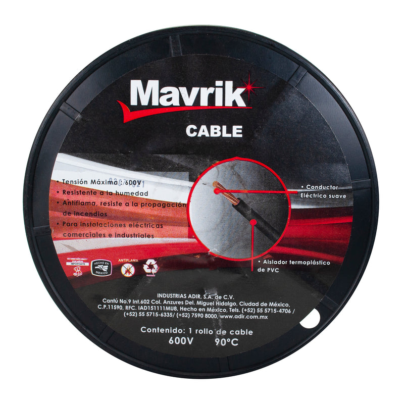 Cable mavrik cal 12 verde 50 mts