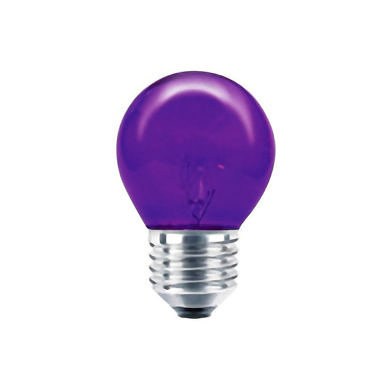 Foco Adir bola 7 watts violeta incandecente