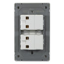 Placa HUH Oxford 2 apagadores sencillos - La nueva eléctrica