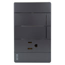 Placa HUH Oxford 2 apagadores y contacto - La nueva eléctrica