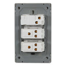 Placa HUH Oxford 1 apagador y 2 contactos - La nueva eléctrica