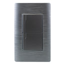 Placa HUH aluminio 2 apagadores sencillos - La nueva eléctrica