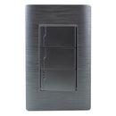 Placa HUH aluminio 3 apagadores sencillos - La nueva eléctrica