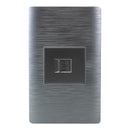 Placa HUH aluminio 1 módulo telefónico - La nueva eléctrica