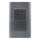 Placa huh aluminio 1 apagador y contacto - La nueva eléctrica