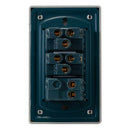 Placa HUH aluminio 1 apagador y 2 contactos - La nueva eléctrica