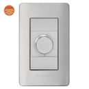Placa Solaris acero inox c/gris con dimmer
