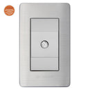 Placa Solaris acero inox c/gris Módulo t.v.