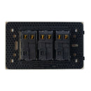 Placa Lucek con 3 apagadores sencillos blanco - La nueva eléctrica