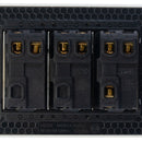 Placa Lucek con 2 apagadores sencillos y 1 escalera blanco - La nueva eléctrica