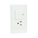 Placa Lucek c/apagador y contacto blanco