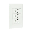 Placa Lucek c/3 contactos blanco