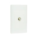 Placa Lucek c/toma coaxial blanco