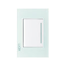 Placa Lucek crystal apagador sencillo crystal/blanco