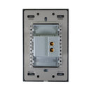 Placa Lucek 1 apagador sencillo de 3 módulos cristal espejo - La nueva eléctrica