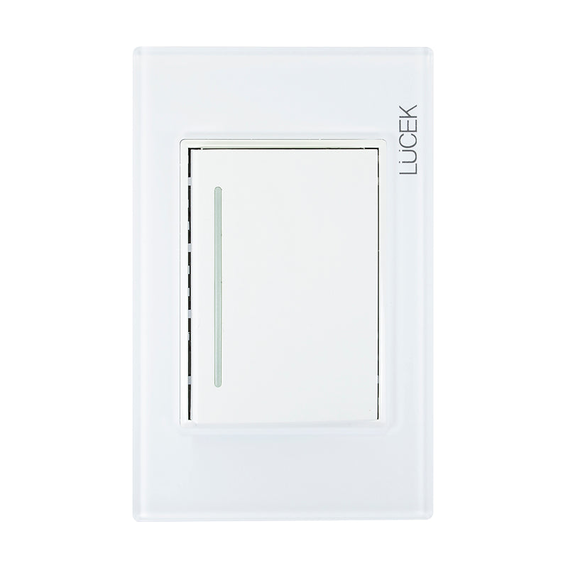 Placa Lucek colors apagador sencillo blanco