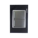 Placa Lucek 2 apagadores sencillos de 15 módulos cristal espejo - La nueva eléctrica