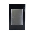 Placa Lucek colors c/2 apagadores sencillos negro - La nueva eléctrica