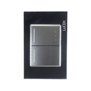 Placa Lucek 1 apagador sencillo y 1 de escalera de 15 módulos - La nueva eléctrica