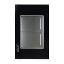 Placa Lucek crystal apagador sencillo/escalera negro/negro - La nueva eléctrica