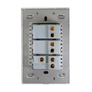 Placa Lucek metal 2 apagadores sencillo 1 apagador escalera plata - La nueva eléctrica