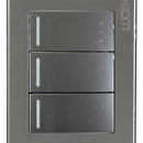 Placa Lucek metal 2 apagadores sencillo 1 apagador escalera anonizado - La nueva eléctrica