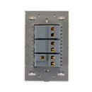 Placa Lucek crystal c/3 apagadores sencillo dorado/marfil - La nueva eléctrica