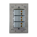 Placa Lucek 3 apagadores sencillos de 1 módulo cristal espejo - La nueva eléctrica