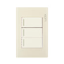 Placa Lucek colors c/3 apagadores sencillos hueso - La nueva eléctrica