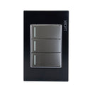 Placa Lucek colors c/3 apagadores sencillos negro - La nueva eléctrica