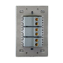 Placa Lucek metal 3 apagadores sencillos plata - La nueva eléctrica