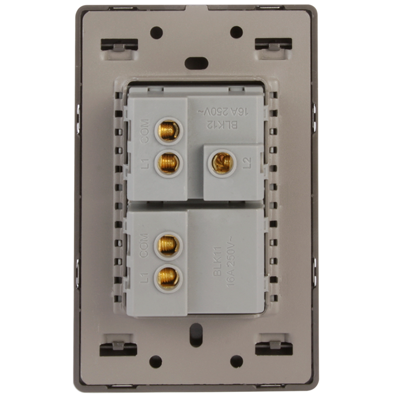 Placa Lucek metal apagador sencillo apagador escalera plata - La nueva eléctrica