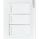 Placa Lucek crystal c/2 apagadores sencillo y escalera blanco/blanco - La nueva eléctrica