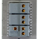 Placa Lucek crystal c/2 apagadores sencillo y escalera blanco/blanco - La nueva eléctrica