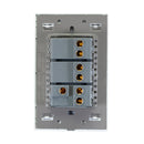 Placa Lucek crystal c/2 apagadores sencillo y escalera negro/negro - La nueva eléctrica