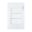 Placa Lucek colors c/2 apagadores sencillos y escalera blanco - La nueva eléctrica