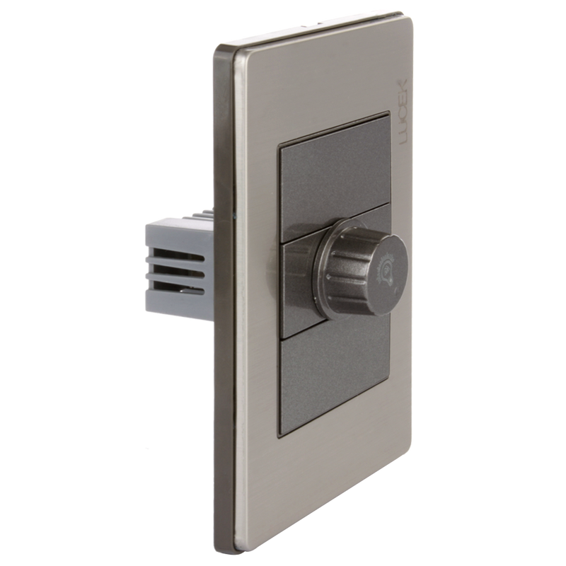 Placa Lucek metal dimmer anonizado