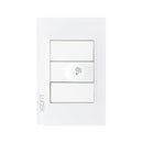 Placa Lucek crystal dimmer blanco/blanco