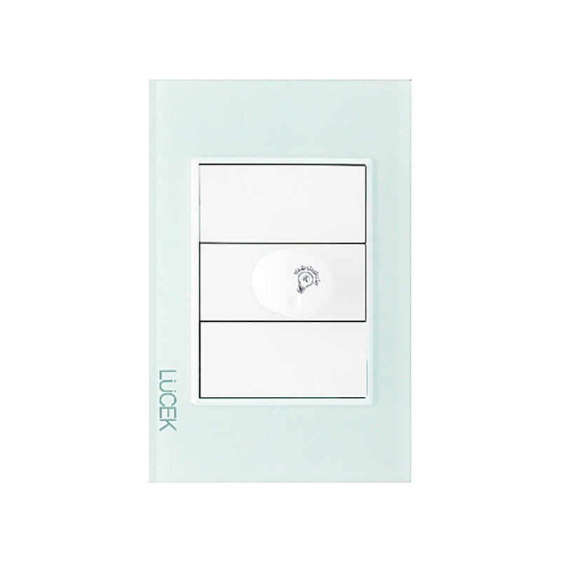 Placa Lucek crystal dimmer crystal/blanco