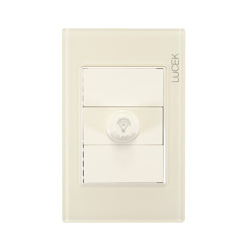 Placa Lucek colors dimmer hueso